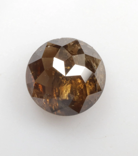 0.84 Ct 5.7 Mm Natural Rose Cut Diamond, Round Salt & Pepper Fancy Color For Handmade Diamond Ring Jewelry D1382