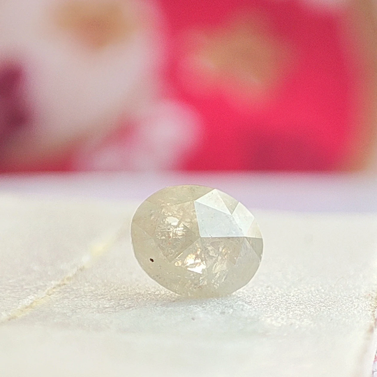 4x5 Mm Natural Gray Salt Pepper Diamond, Rose Cut Oval Shape Beads 0.35 Cts Loose Diamond Jewelry Ind6116766 Dc
