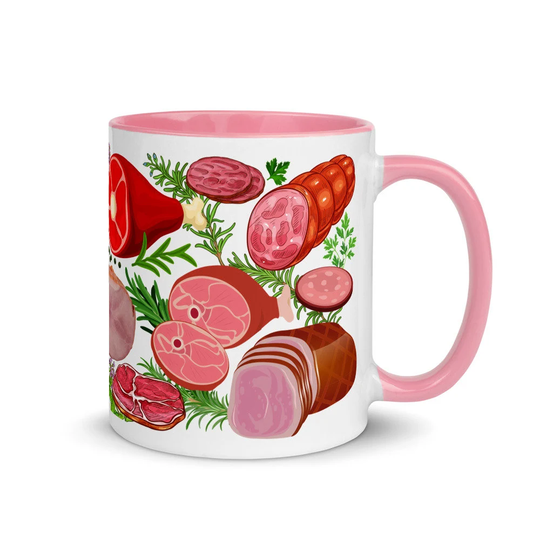 Meat Mug, Ham Bacon Lover Gift, Mug Food