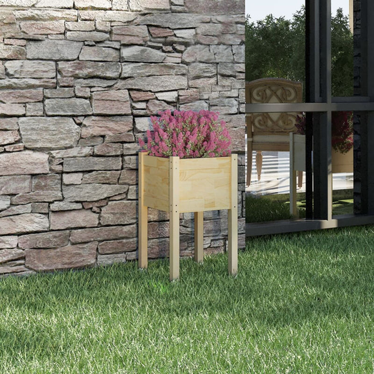 Asupermall - Garden Planter 40x40x70 cm Solid Pinewood
