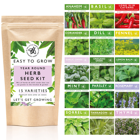 Herb Seeds For Gardening, 15 Seed Varieties Included in This Grow Your Own Garden Pack