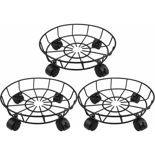 Thsinde - 3 Pcs Plant Caddy Heavy Duty Iron Potted Plant