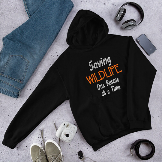 Wildlife Hoodie, Hoodie Season, Lover Gift, Unisex Fashion, Saving One Rescue At A Time