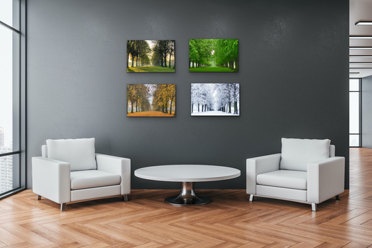 Canvas Prints | Four Seasons Avenue Of Trees Set Of 4 Canvases Wall Art Home Decor