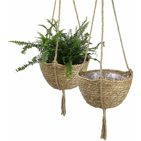 Bearsu - Outdoor Hanging Flower Pots Indoor Plants Hanging Basket Flower Pot