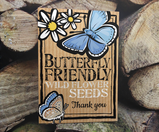 Five Pack Of Butterfly Friendly Thank You Flower Seeds