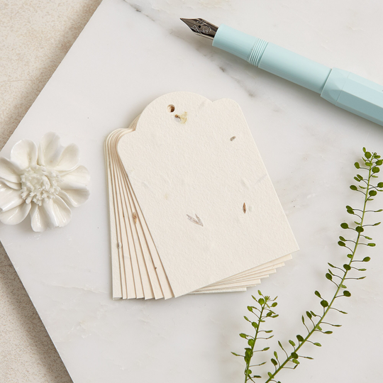 10 Plantable Wildflower Seed Paper Message Tags - Funeral Favours, Remembrance, Celebration Of Life, Condolence, Sympathy