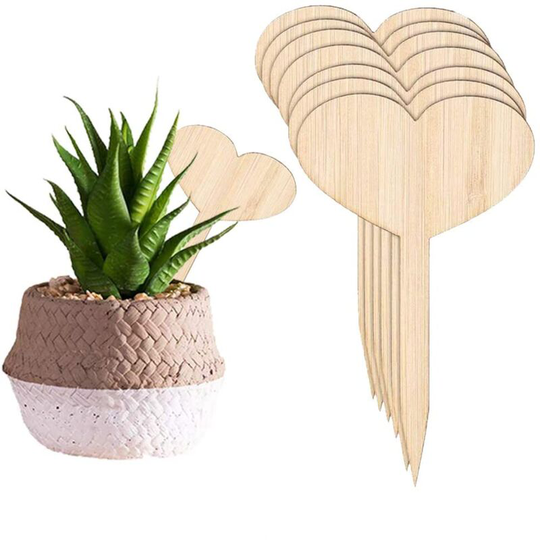 Sun Flowergb - 50 Pieces Plant Tags, Strong Wooden Garden Tag Eco-Friendly Outdoor Plant Tags, Garden Labels Signs for Flower Vegetable Seed Garden