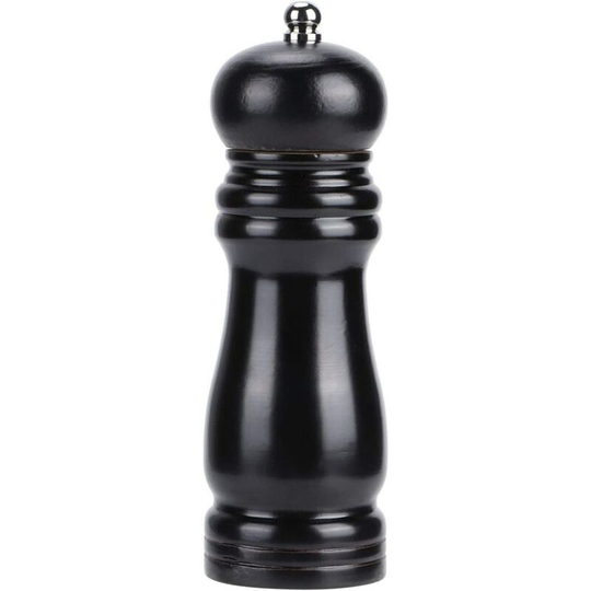 Pepper and Salt Mill, Adjustable Wooden Pepper Salt Mill with Spice Grinder, 15cm