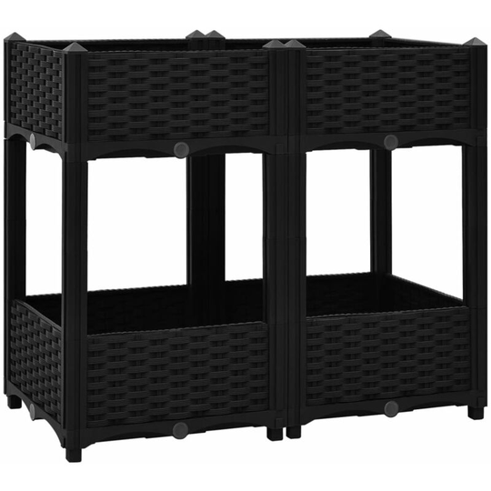 Vidaxl - Raised Bed 80x40x71 cm Polypropylene Black