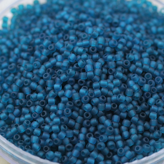 20G 11/0 Frosted Capri Blue Toho Seed Beads, Ocean Blue Glass Beads. Superior Quality, 7Bdf