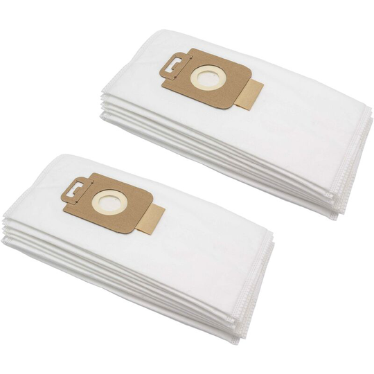 20 microfleece Dust Bags compatible with Nilfisk GMD430, GME210, gm Seasons, gm Siena, gm Time, gm Xtr, Gold Vacuum Cleaner, White - Vhbw