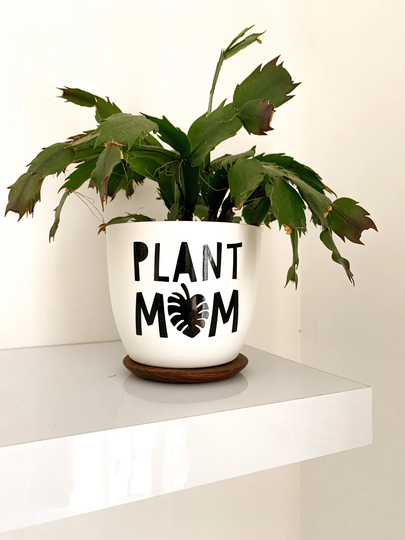 Plant Mum/Mom Planter, Personalised House Pot, Self-Watering Design, Flowers, Gardening Accessories, Gifts For Her, Home Office