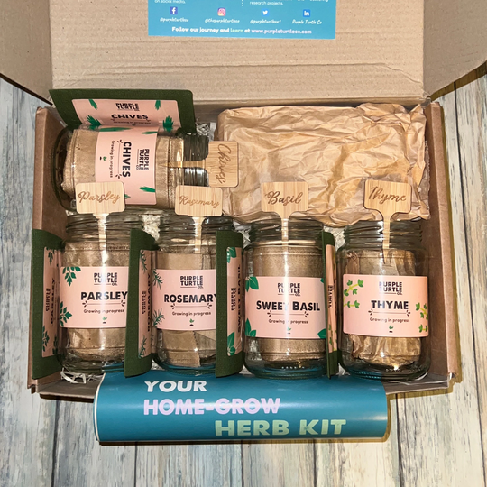 Grow Your Own Herbs + Gift Box | Plant Lovers Gifts For Her Herb Garden| Seeds & Plants Garden Set