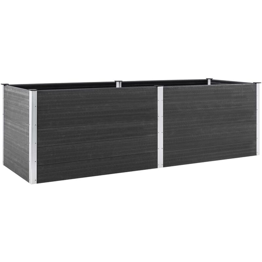 Garden Raised Bed 200x50x91 cm wpc Grey Vidaxl Grey