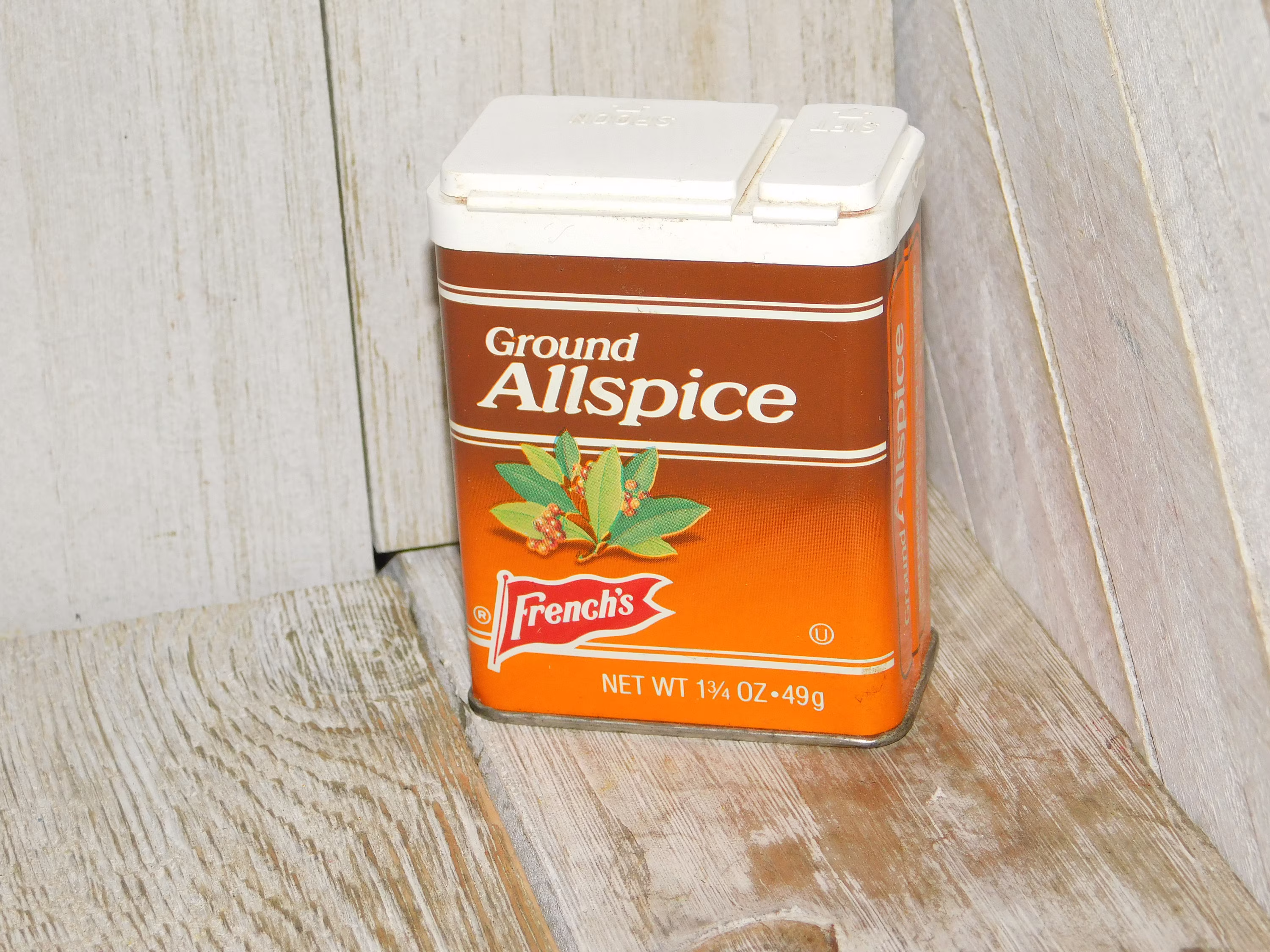 Vintage Frenches Seasoning Tin Can Allspice Seasoning, Empty Can, Vtg Spice Jars, Kitchen, Daysgonebytreasures Dc