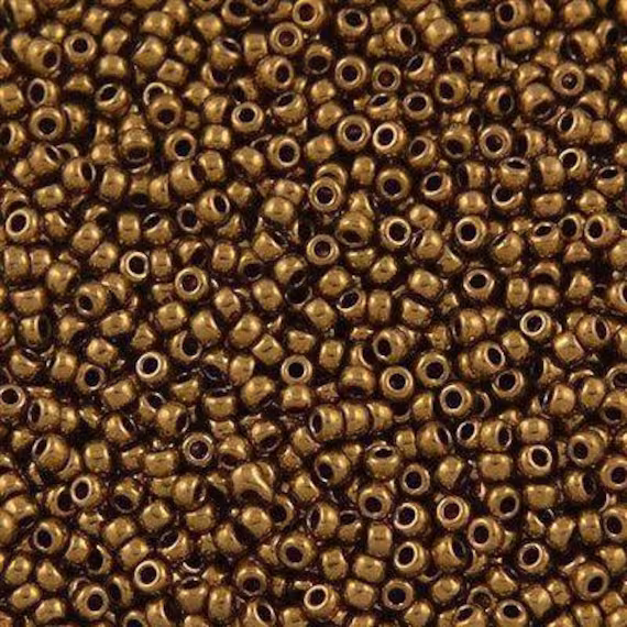 Miyuki Seed Beads 8/0 Metallic Light Bronze 0457L