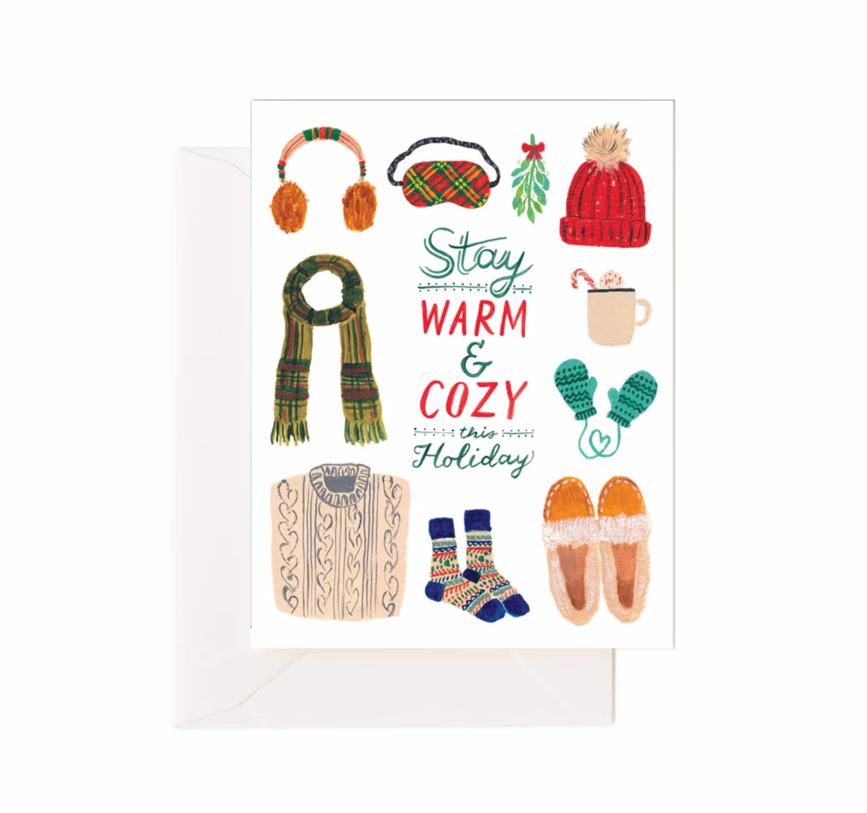 stay Cozy // Holiday Card, Christmas Cute Fashionista