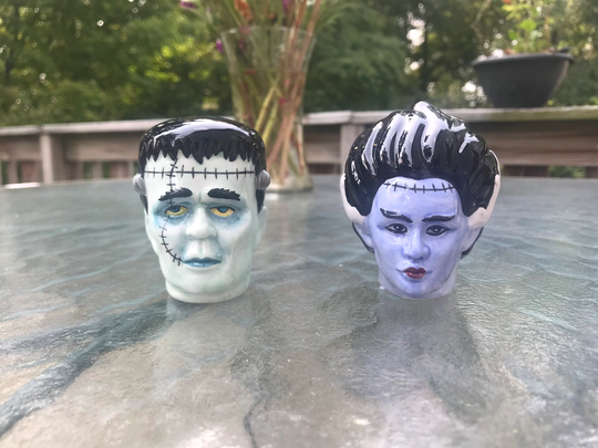 Mr. & Mrs. Monster & Bride Of Frankenstein Salt Pepper Shakers
