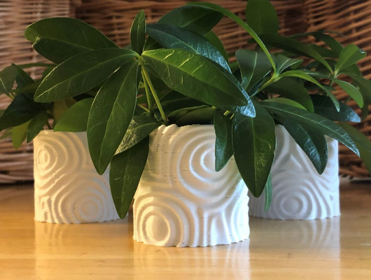 Ripple Rounded Planter | Geo Plant Pot 3D Printed Cactus For Succulents
