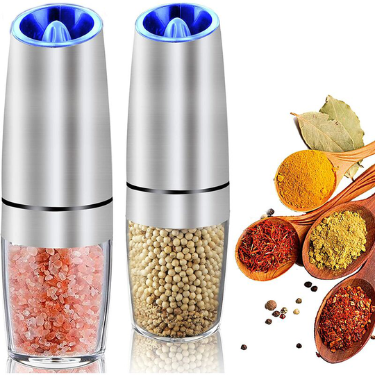 Bearsu - Gravity Electric Salt and Pepper Mill Set,