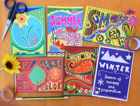 Postcard Set "Four Seasons