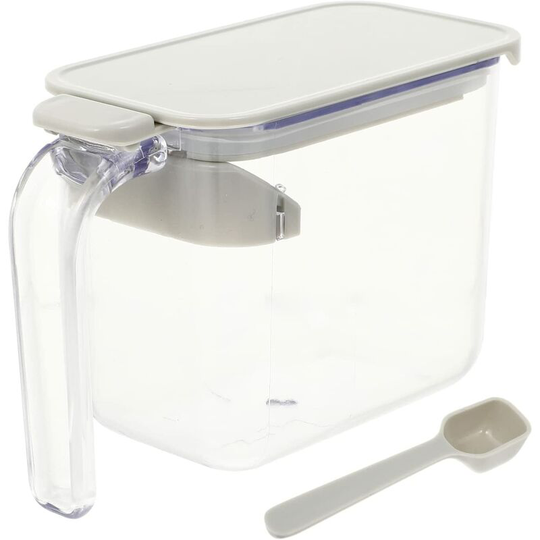 Readcly - Seasoning Box Plastic Ball Box 1 Piece Seasoning Box Household Seasoning Box with Lid And Spoon for Sugar Salt Cruet (5.