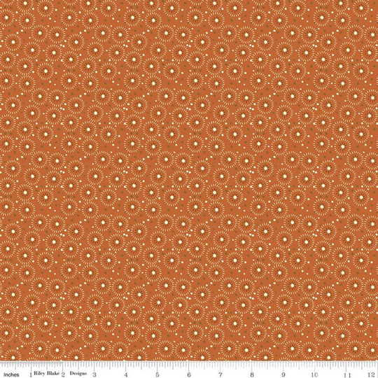 Adel in Autumn Collection Seeds Persimmon Yardage By Sandy Gervais For Riley Blake Designs | 43" X 44