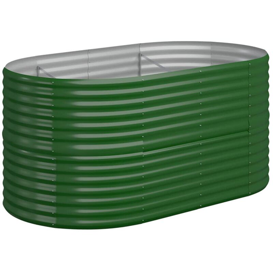 Garden Planter Powder-coated Steel 152x80x68 cm Green Vidaxl Green
