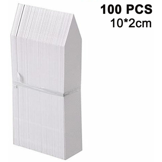 Monly - 100 Packs Plant Tags Stake Tags Plastic Gardening Tags Nursery Tags for Flowers Vegetables Seedlings Seeds White