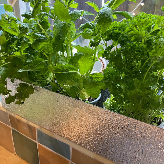 40cm Long Stucco Aluminium Window Herb Box Style Handmade Planter