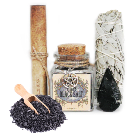Empath Protection | Witchcraft Supplies Kit Black Salt Witch Wicca Dark Moon Unalunamoona
