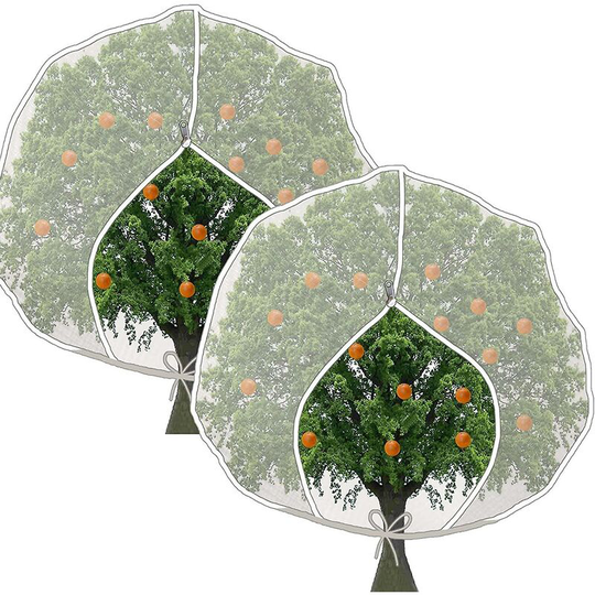 Garden Plant Cover Bird Barrier Netting Mesh With Zipper Large Plant Protection Netting Mesh Bag Garden Netting Plant Net Cover 72 x 72 Inch (2 Pack)