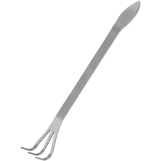 Perle Raregb - Bonsai Tools 3 Prong Stainless Steel Tooth Rake Set with Ergonomic Handle, Suitable for Garden Plants