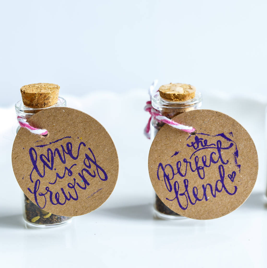 Cute Baby Shower Tea In Glass Bottle With Cork, Red/White/Pink