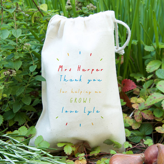 'Helping Me Grow' Teacher Gift Bag With Seeds