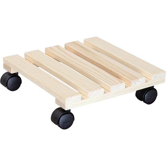 Flower pot stand on wheels 29 x 29 x 8 cm i Indoor plant pot roller i Load capacity 100 kg