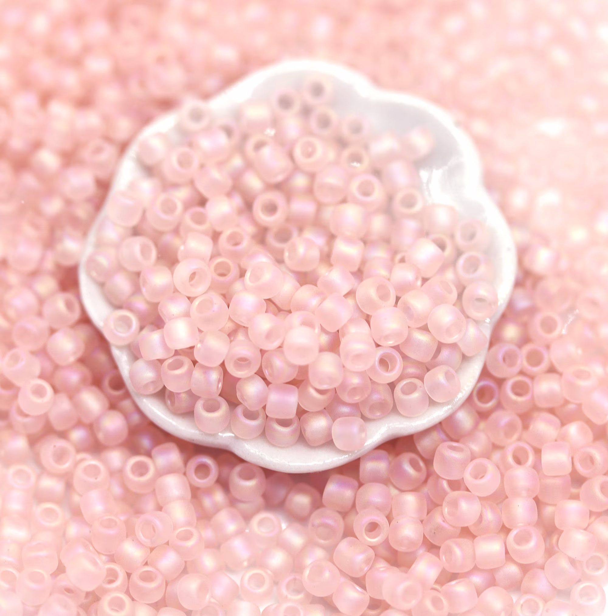 Light Pink Seed Beads Toho Size 11/0 Transparent Rainbow Frosted Rosaline 169F Japanese Glass Rocailles 10G - S207