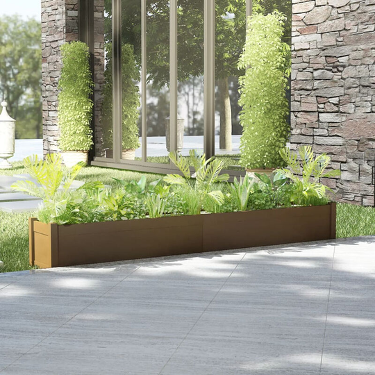 Asupermall - Garden Planter Honey Brown 200x31x31 cm Solid Pinewood