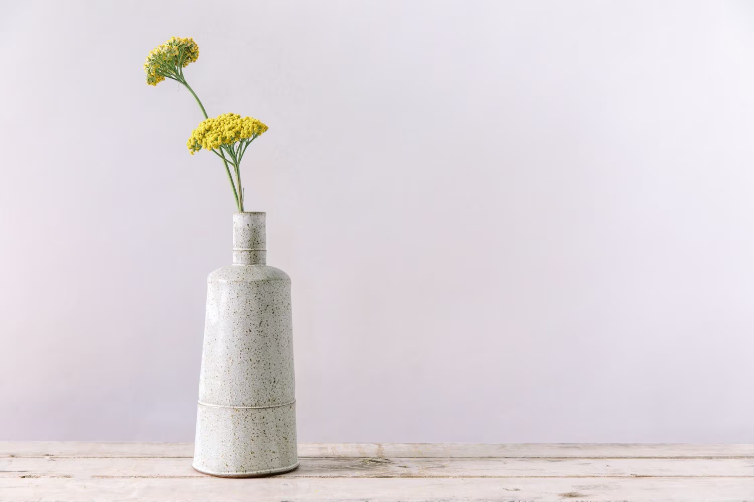 Ceramic Speckled White Bottle, Single Flower Pot, Pottery Bud Vase, Modern Minimalist Bottle Tall Vase