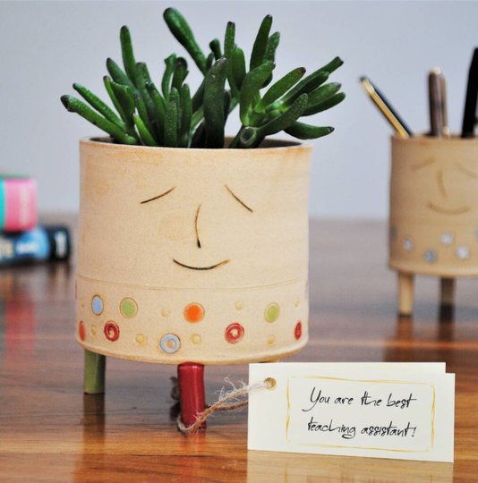 Smiley Face Planter Thank You Gift For Teacher