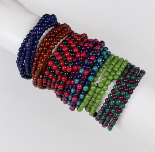Unique Peru Amazon Tagua Seed Expandable Wrap Bracelets Color Choice For Size Up To 8.5