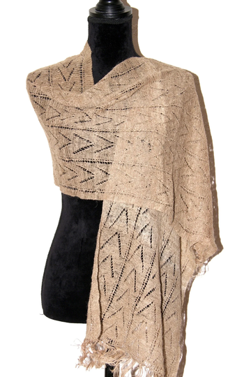 Nettle Allow Wrap Shawl Scarf Boho Hippies Clothing Himalayan Organic Natural Fibre 60cm P2