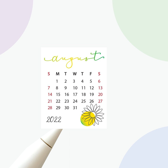 2021 2022 Monthly Seasonal Calendar Planner Stickers , Choose Your Start Month 12 Academic Year Sticker | Sunday Or Monday