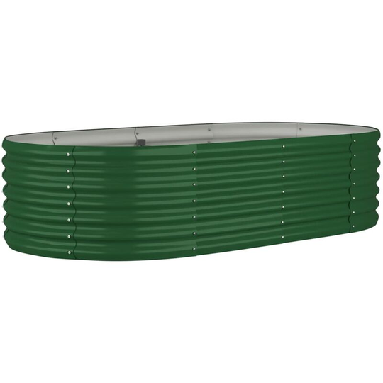 Garden Planter Powder-coated Steel 152x80x36 cm Green Vidaxl Green