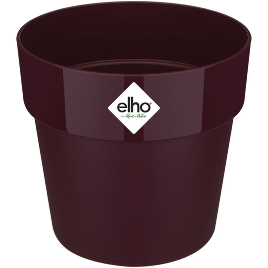 Elho - Plant Pot Flower Pot Recycled Recyclable Plastic Mint Peach Mulberry Round Frost-Resistant Size Choice Colour Choice maulbeere/21,9 Liter (de)