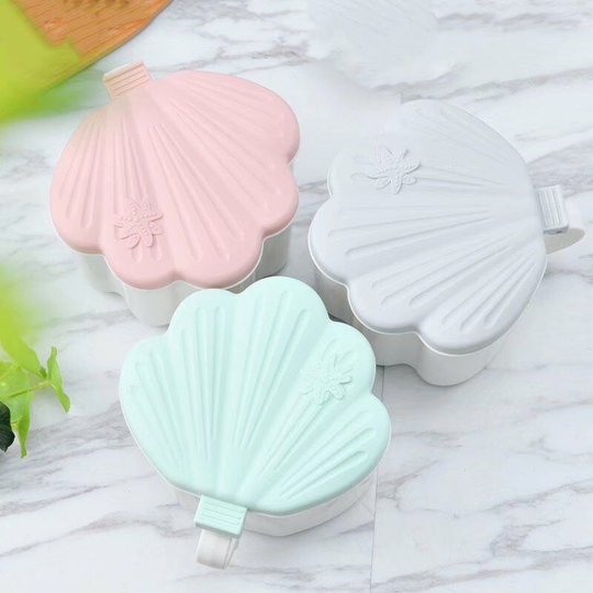 Perle Raregb - Seasoning box Creative Seashell Ocean Kitchen seasoning storage box Plastic seasoning box with lid Four built-in seasoning jars 3