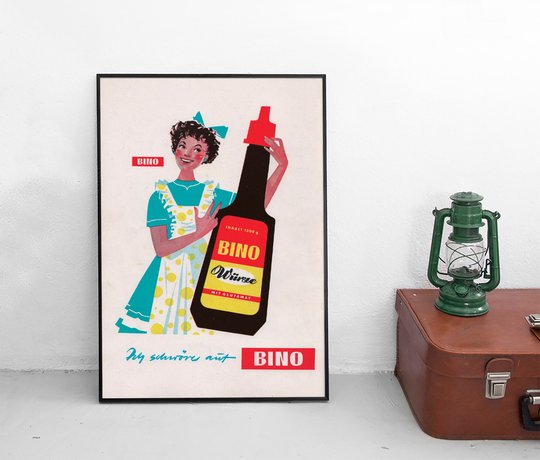 Gdr Advertisement Poster "Bino Seasoning Sauce