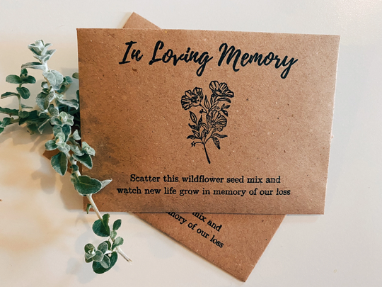 Funeral Wildflower Seed Favours | Memorial Gifts Wild Flower Packets