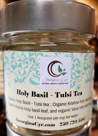 Holy Basil - Tulsi Tea Organic Krishna Holy Basil Leaf, Organic Rama & Vana Leaf
